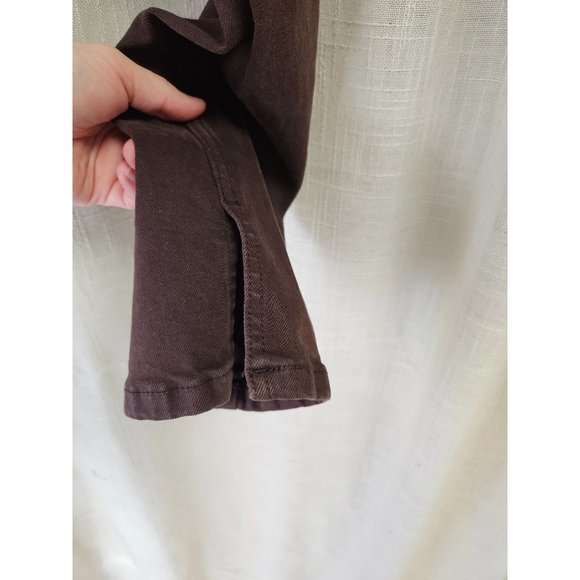 Zara brown Denim high rise straight leg jean, size 4 - Picture 3 of 5